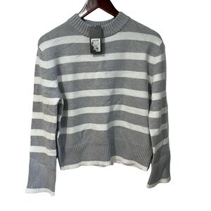 Urban Heritage grey and white striped sweater size XS. Can fit small